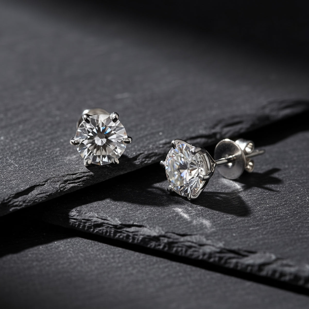 4.00 Ct Round Cut Lab Grown Diamond Earrings - View 5