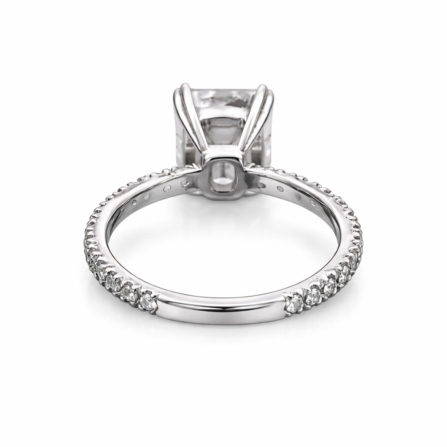 3.30 Ct Emerald Cut Lab Grown Diamond Ring - GEMHUB - View 3