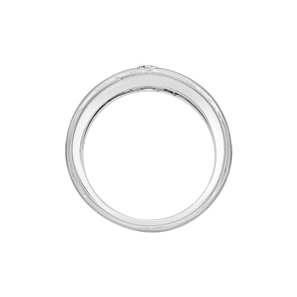 Classic Solitaire Platinum Ring For Men - Image 3 - GEMHUB