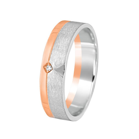 Sleek Diamond Finger Ring For Men - 950Pt Platinum - GEMHUB