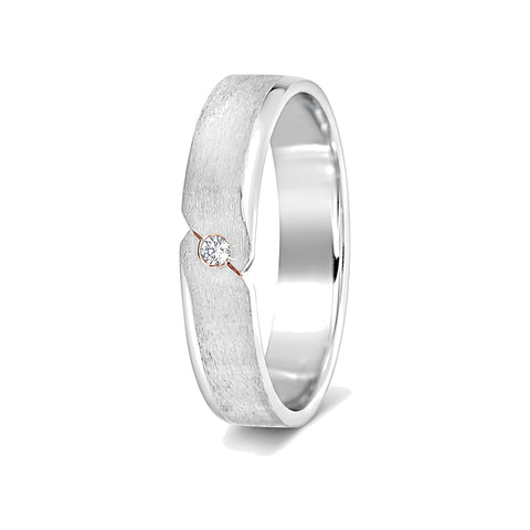 Elegant Platinum Men's Finger Ring - 950Pt Platinum - GEMHUB