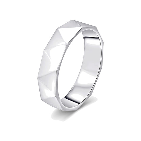 Textured Men's Platinum Ring - 950Pt Platinum - GEMHUB