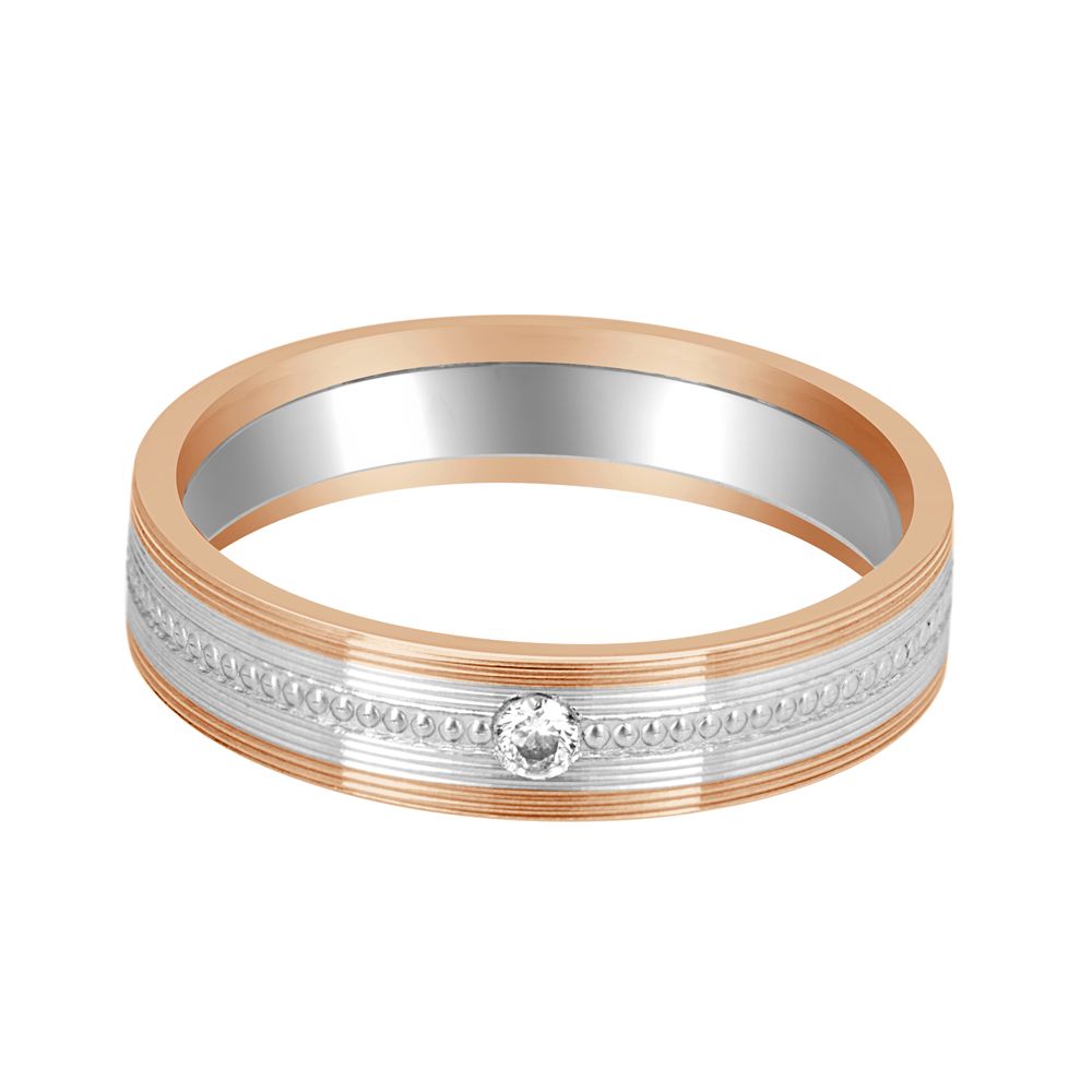 Textured Platinum Finger Ring For Men - Image 2 - GEMHUB