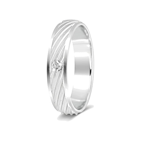 Radiant Platinum Ring for Men - 950Pt Platinum - GEMHUB
