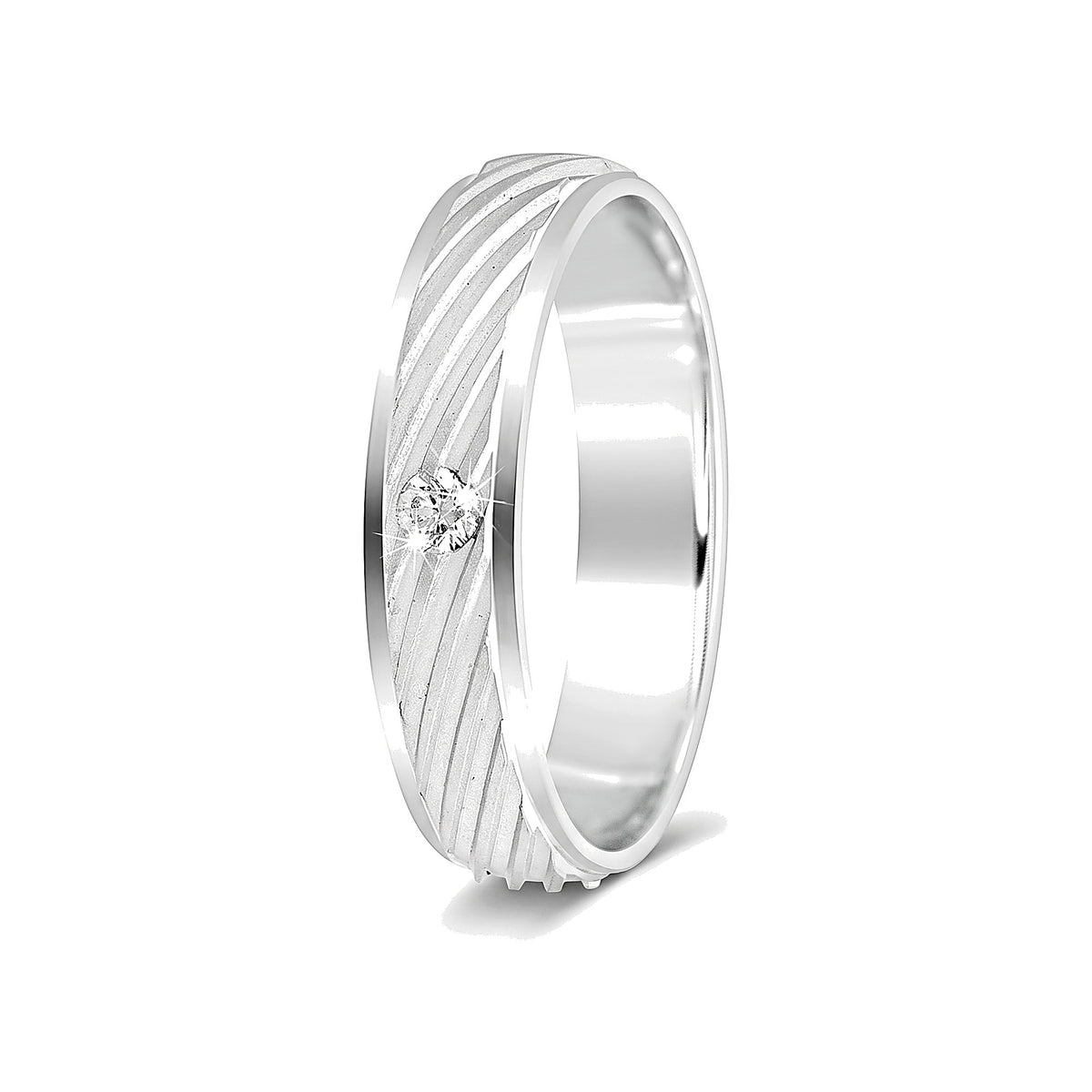 Radiant Platinum Ring for Men - 950Pt Platinum - GEMHUB