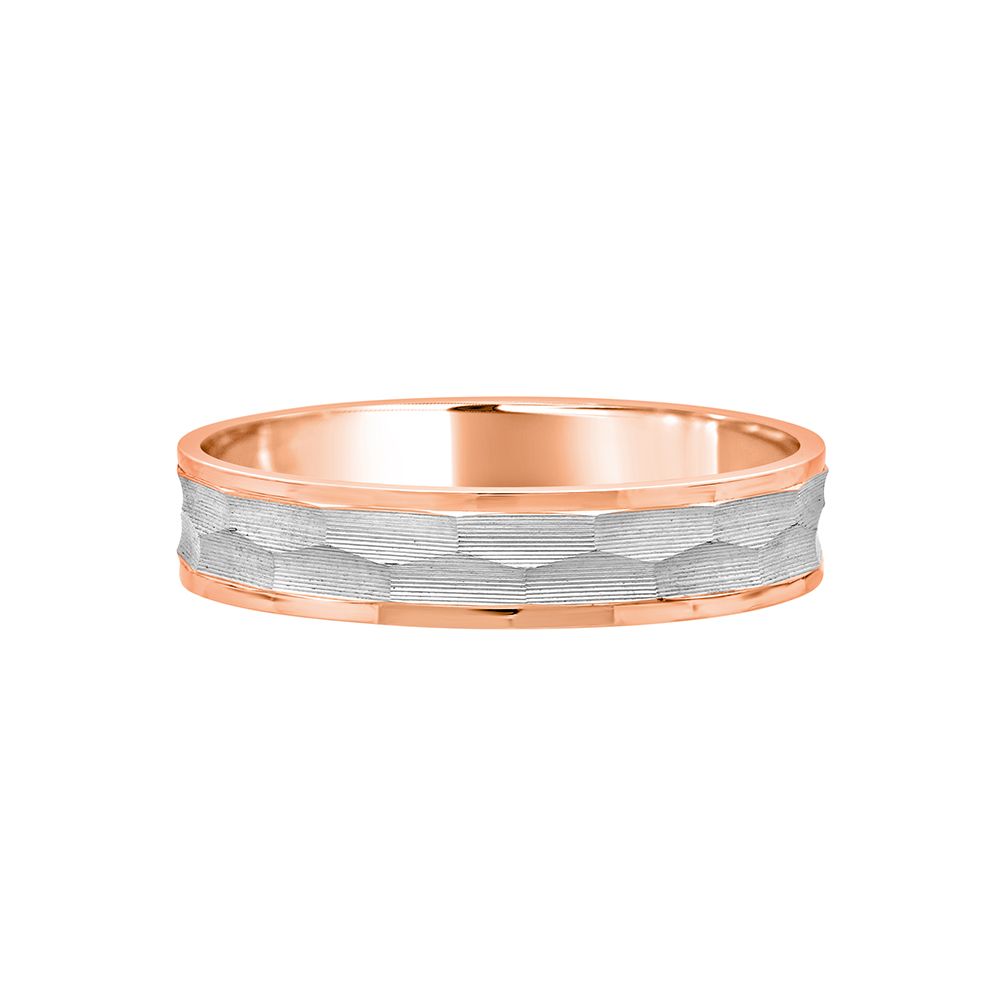 Textured Platinum Ring for Men - Image 2 - GEMHUB