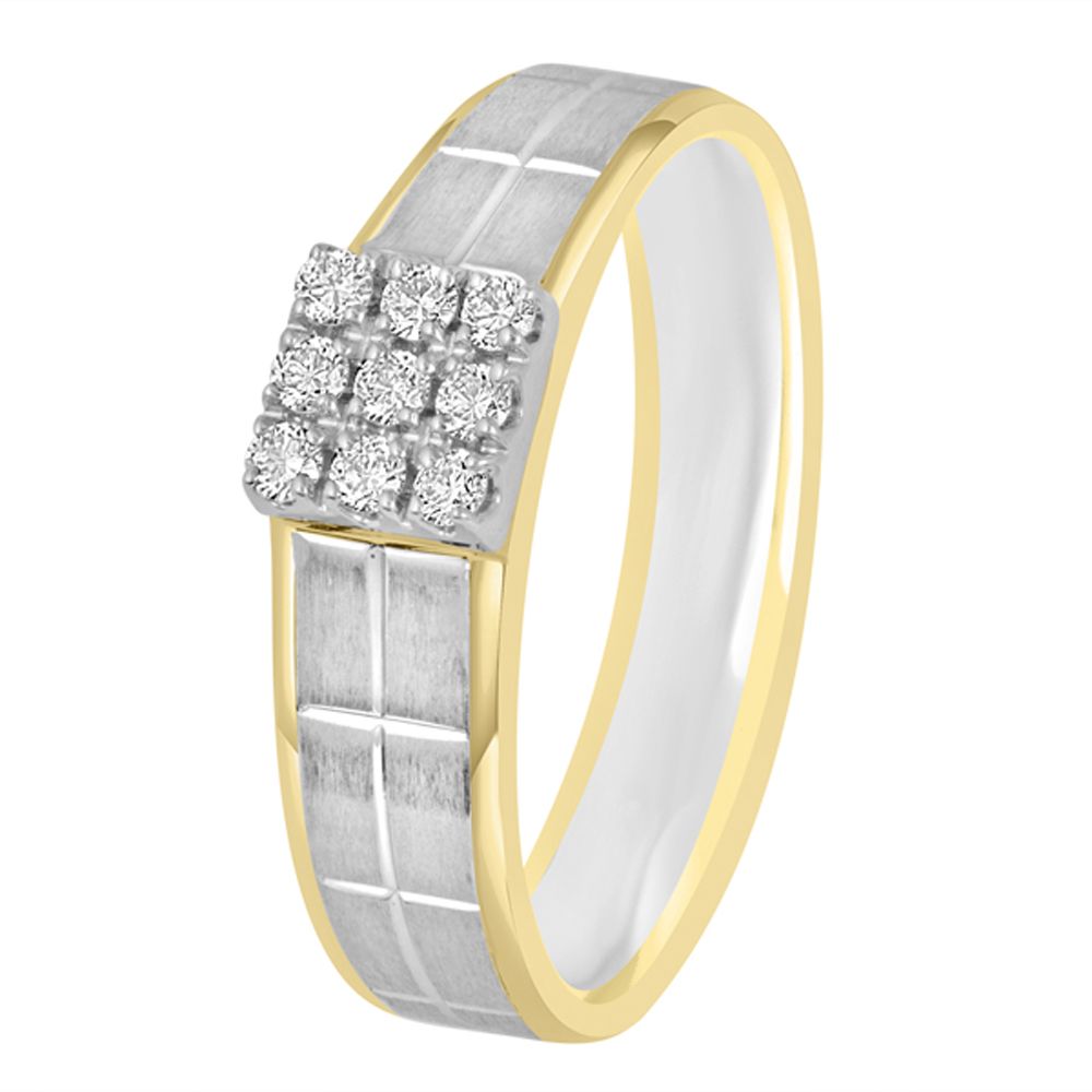 Attractive Diamond Men's Finger Ring - 950Pt Platinum - GEMHUB