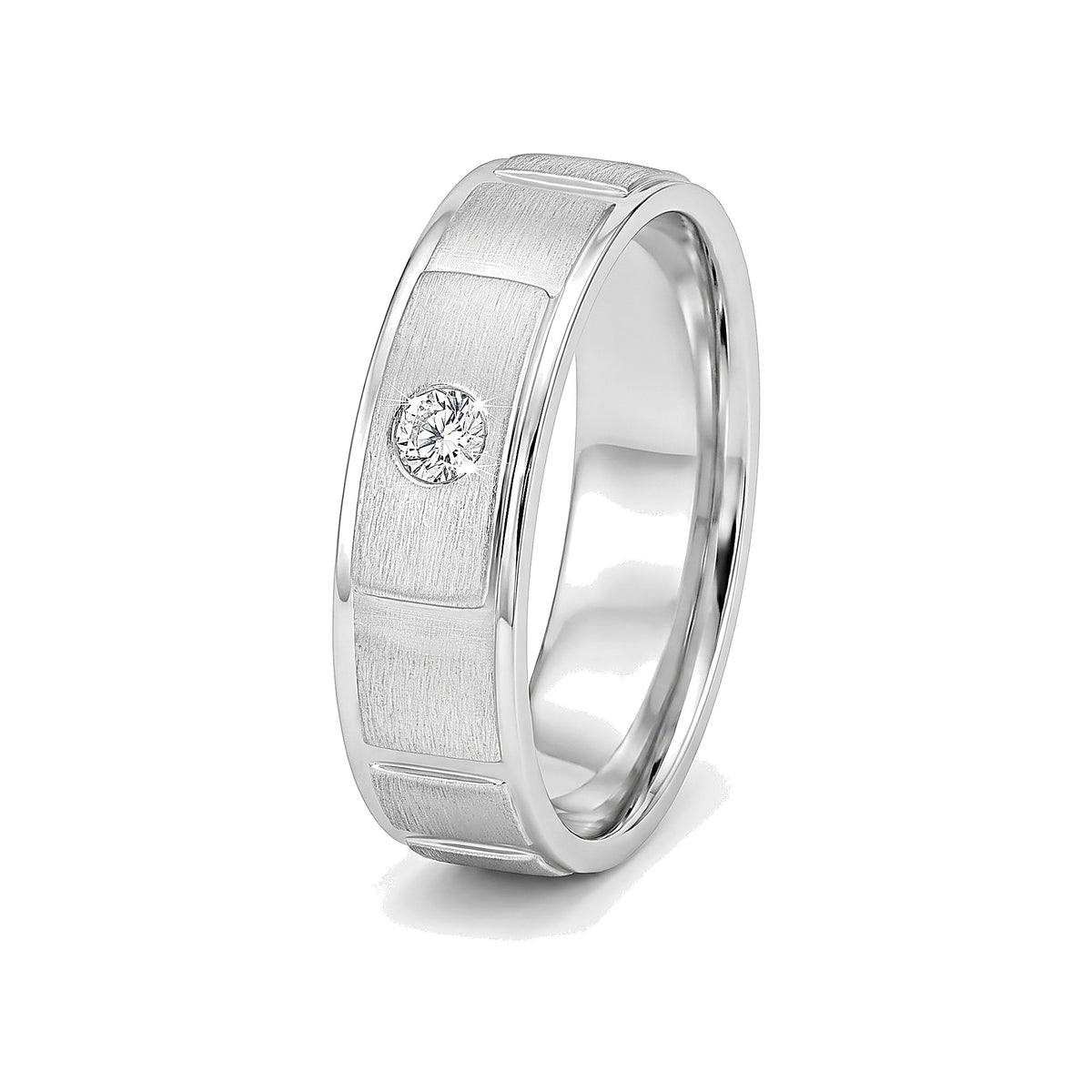 Aesthetic Men's Platinum Diamond Ring - 950Pt Platinum - GEMHUB