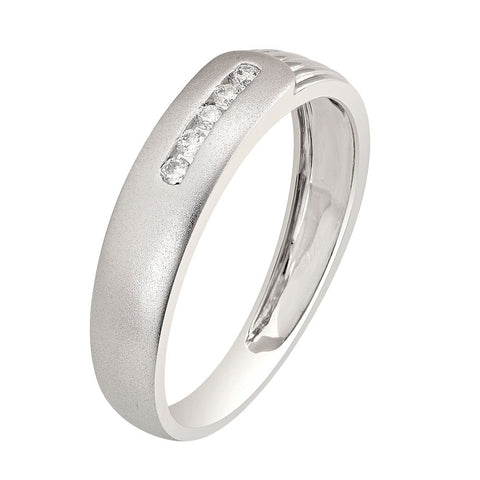 Embellished Diamond Men's Ring - 950Pt Platinum - GEMHUB