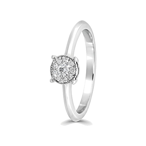 Glossy Diamond and Platinum Crown Star Ring - 950Pt Platinum - GEMHUB