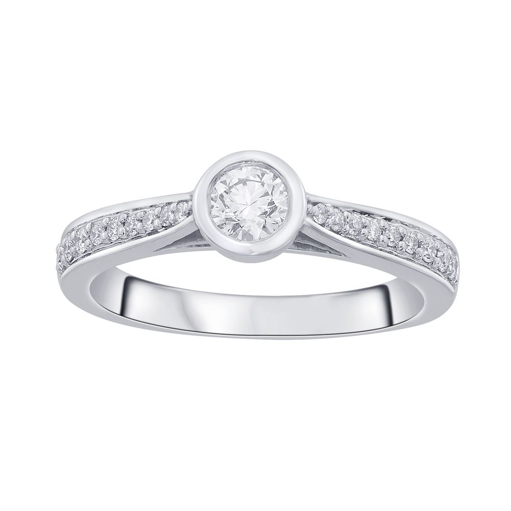 Contemporary Platinum Diamond Ring - Image 3 - GEMHUB