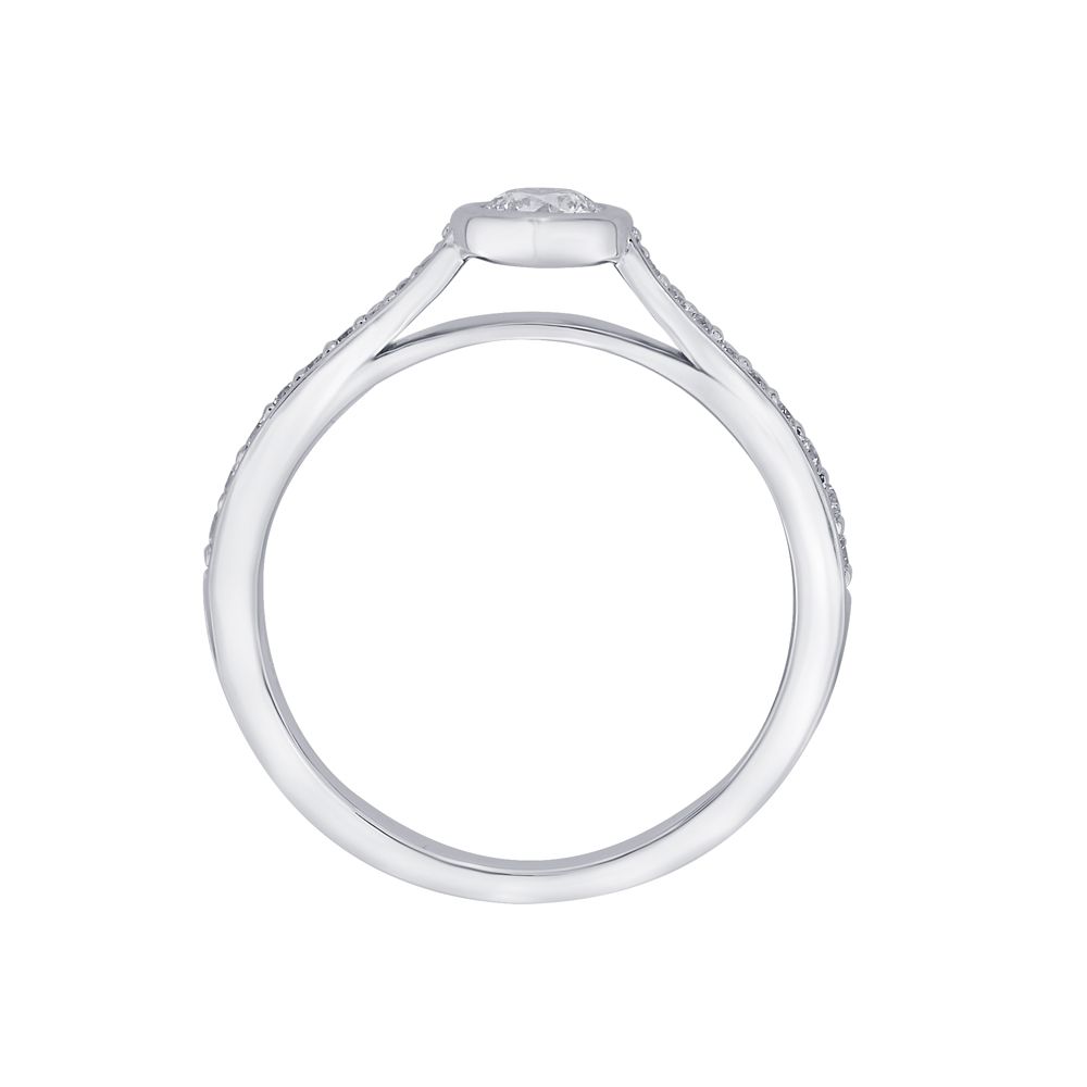 Contemporary Platinum Diamond Ring - Image 2 - GEMHUB