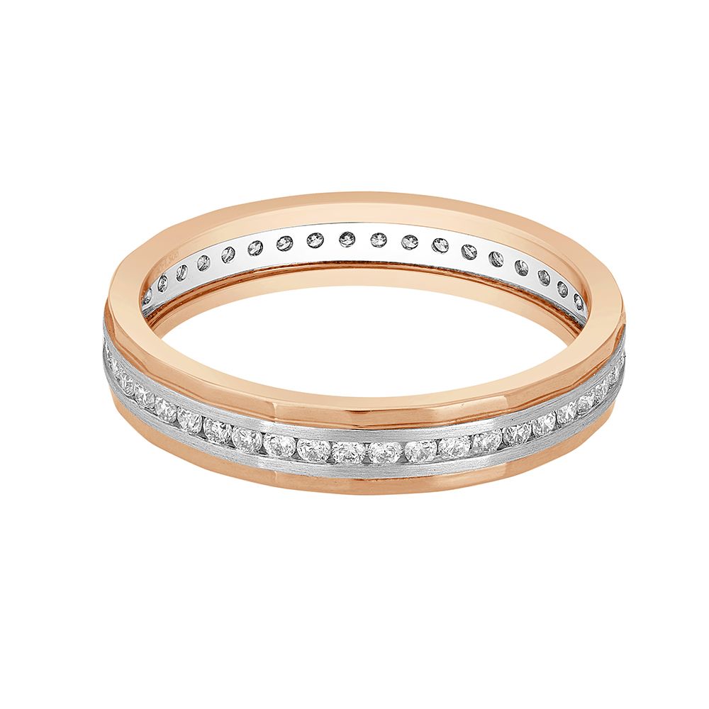 Linear Diamond Studded Platinum Ring - Image 2 - GEMHUB