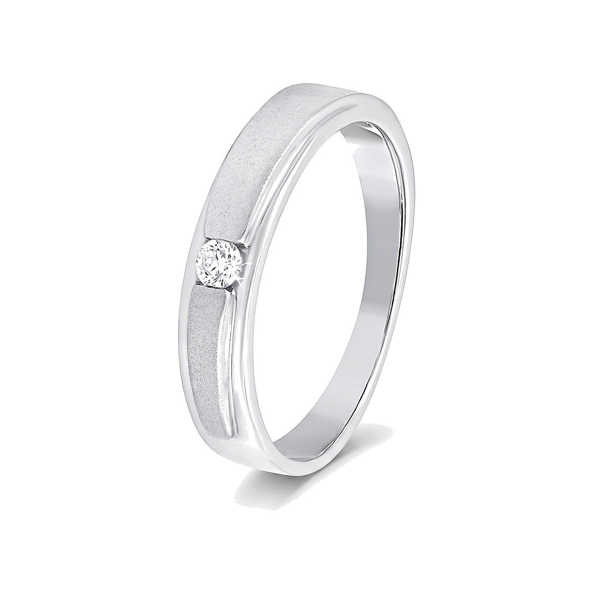 Elegant Platinum Diamond Ring For Men - 950Pt Platinum - GEMHUB