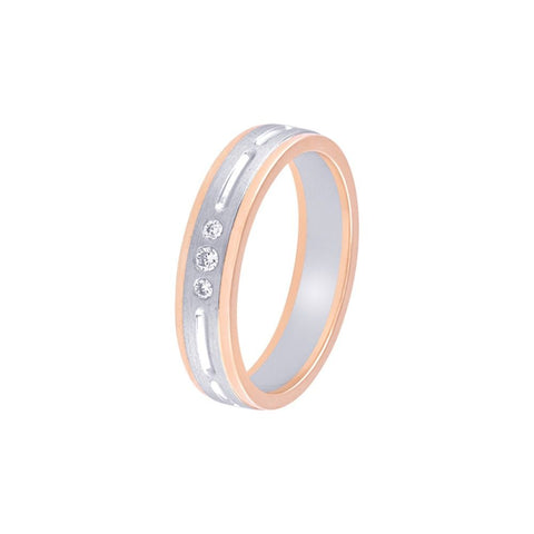 Meticulous Dual Metal Ring For Men - 950Pt Platinum - GEMHUB
