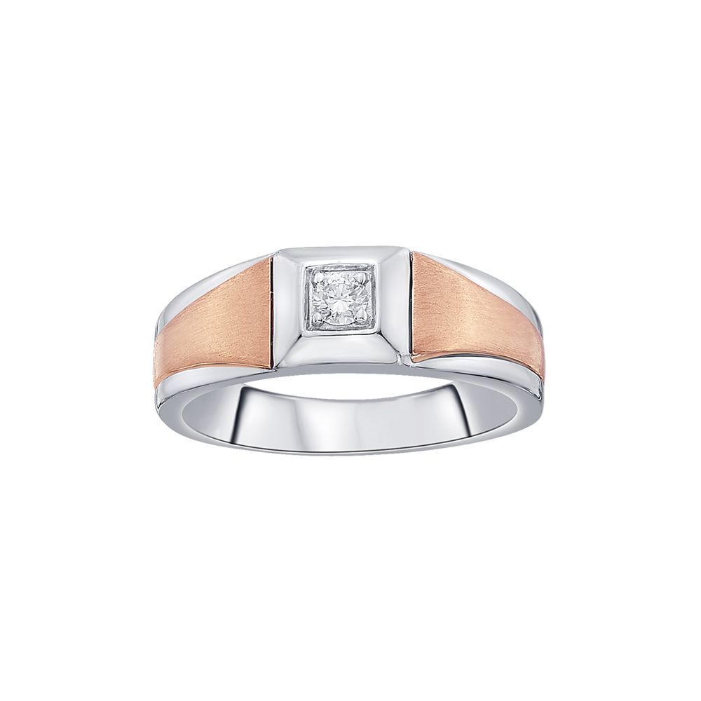Magnificent Dual-toned Diamond Ring for Men - Image 2 - GEMHUB