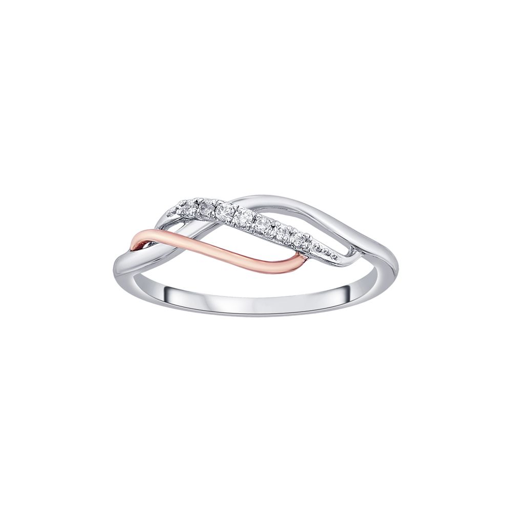 Stunning Platinum and Rose Gold Finger Ring - Image 2 - GEMHUB