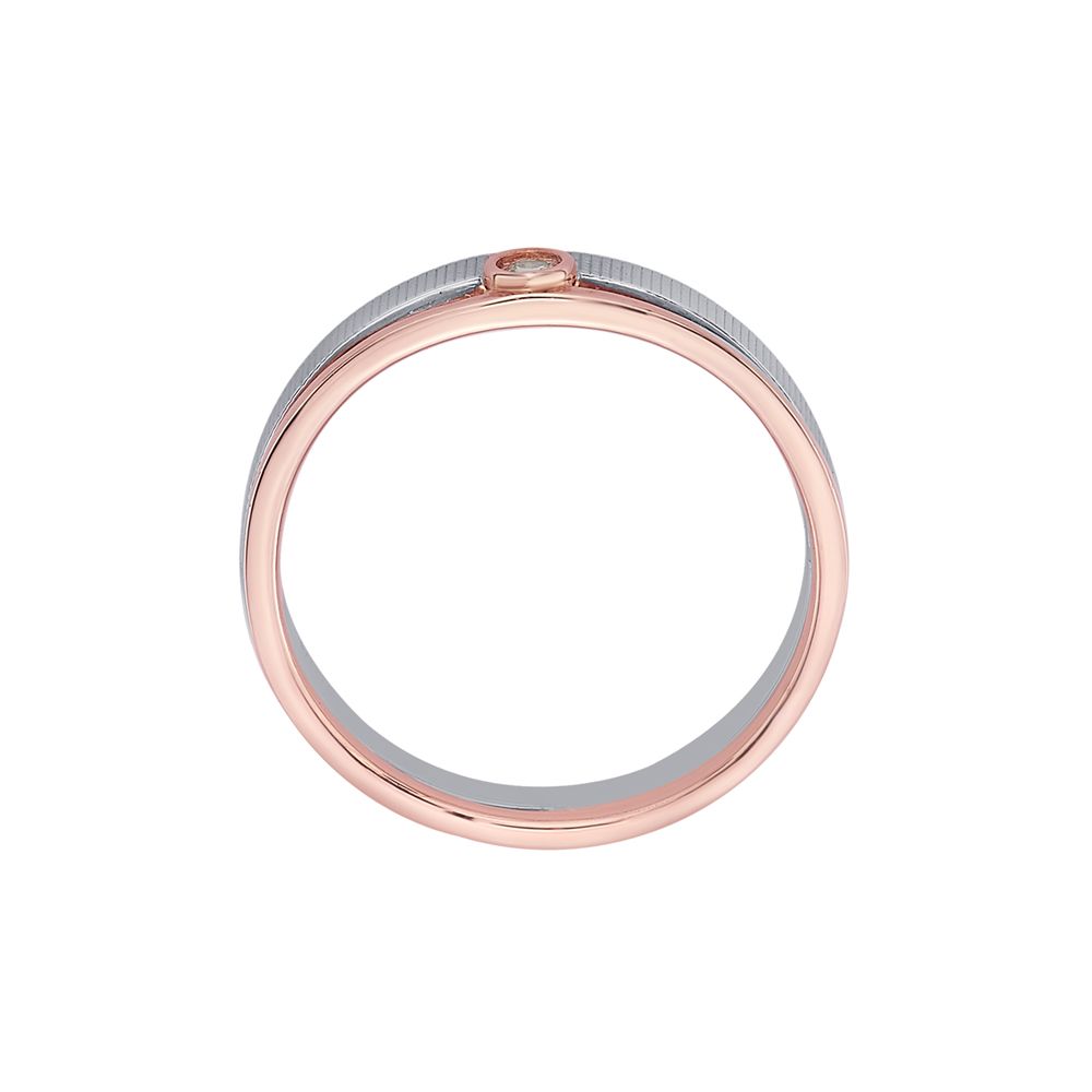Elegant Platinum and Rose Gold Men's Band - Image 3 - GEMHUB