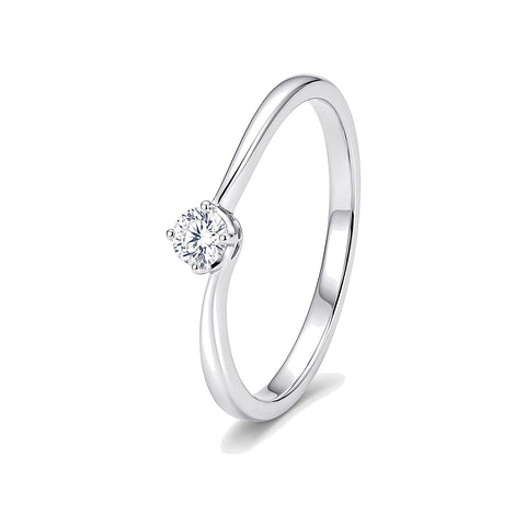 Keepsake Platinum and Diamond Finger Ring - 950Pt Platinum - GEMHUB