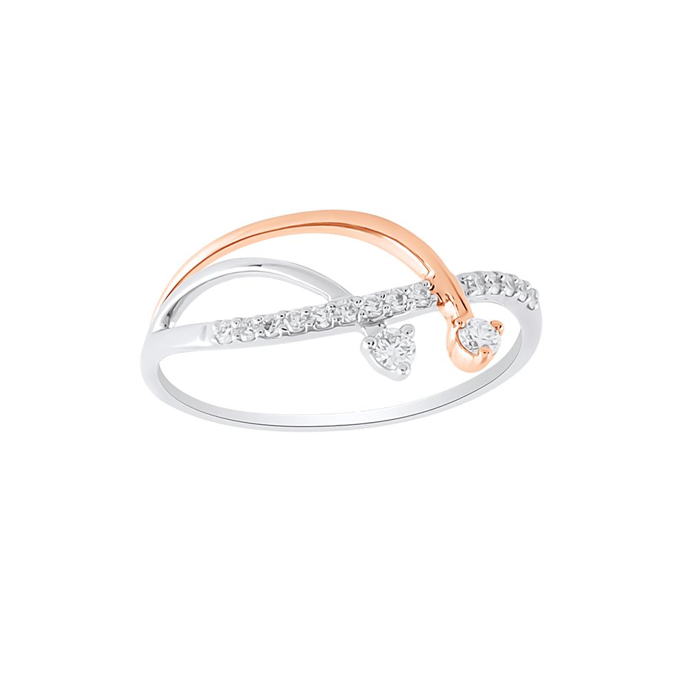 Chic Diamond and Platinum Finger Ring - Image 2 - GEMHUB