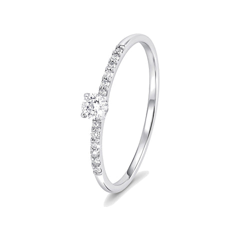 Pure Elegance Platinum Diamond Ring - 950Pt Platinum - GEMHUB