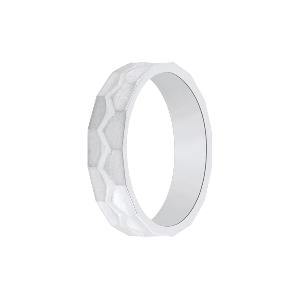 Polished Platinum Ring For Men - 950Pt Platinum - GEMHUB