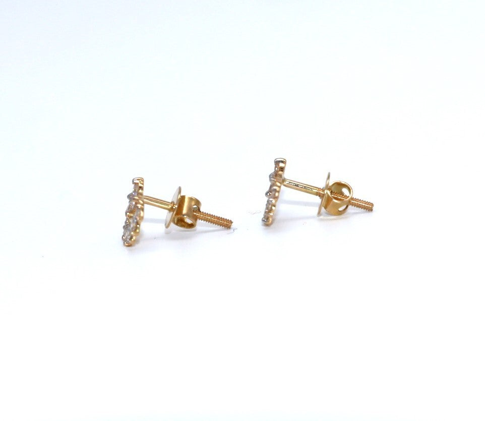 Fancy Women's proposal Gift Stud Natural Diamond Earrings 14k Gold GH SI Round - Image 6 - GEMHUB