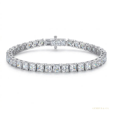 GH/SI 3Ct Round Certified Natural Diamond Women's Gift Tennis Bracelet 14k Gold – white background main image