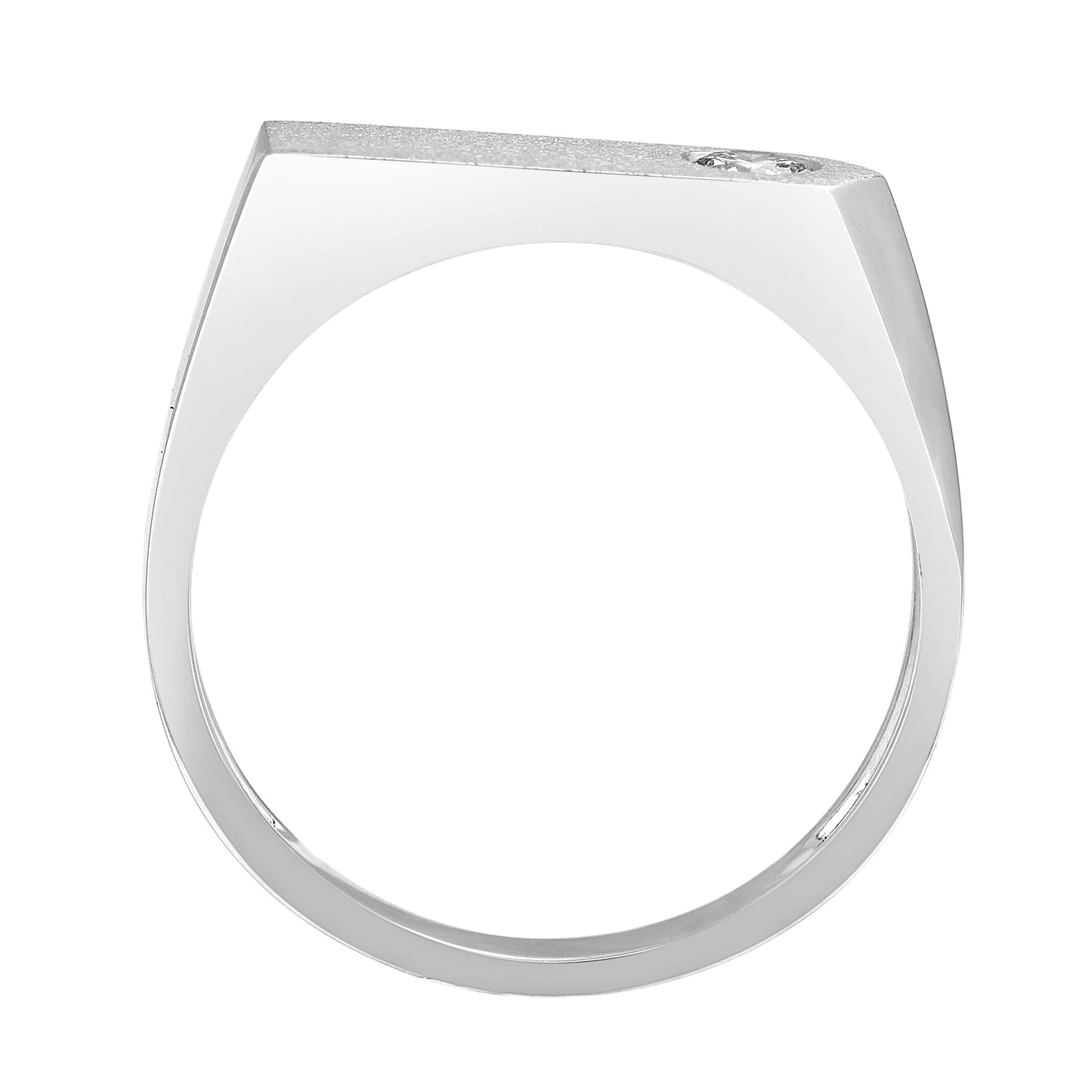 Stylish Solitaire Platinum Ring For Men - Image 3 - GEMHUB