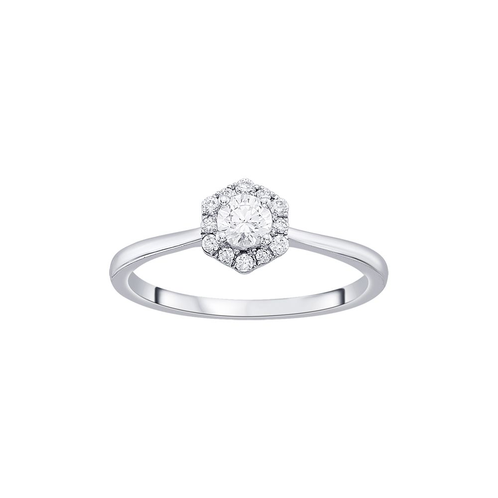 Subtle Diamond and Platinum Finger Ring - Image 2 - GEMHUB
