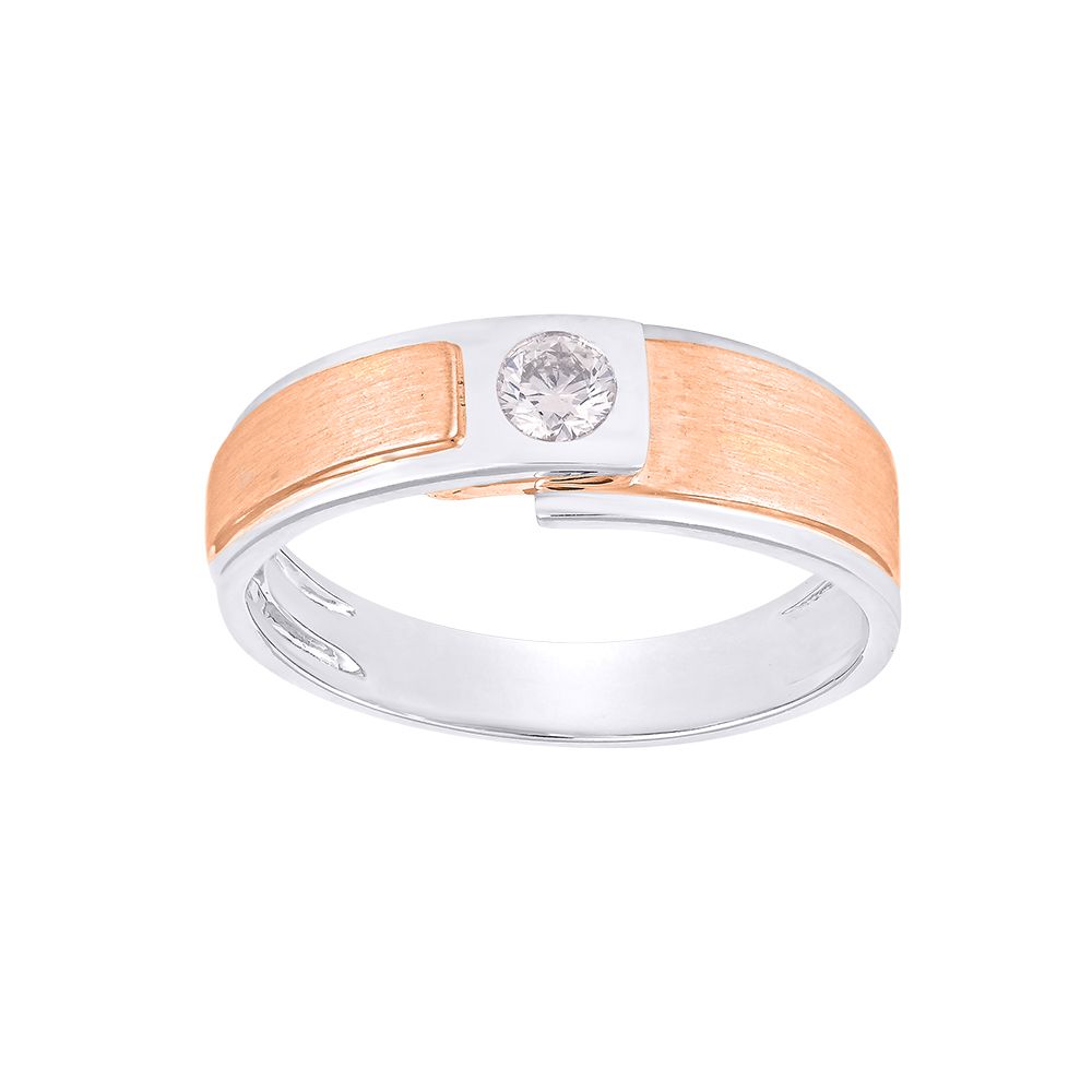 Eclectic Dual Toned Diamond Men's Band - Image 2 - GEMHUB