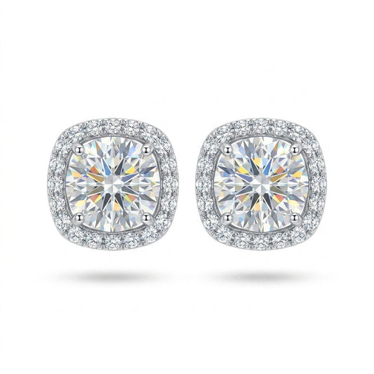 Certified diamond stud earrings worn - GemHub Gurgaon gemstone studio