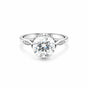 6.70ct DEW White Moissanite Round Solitaire Ring | 18K Gold Vermeil | GRA Certified