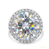 10.00 ct DEW Certified White Moissanite Solitaire Ring – Classic Engagement Ring 18K Go 18K Gold Plated – white background main image