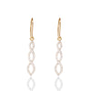 18K Yellow Gold Drop Earrings with Natural Diamond 0.68 Ct. Certified