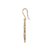 18K Yellow Gold Drop Earrings with Natural Diamond 0.68 Ct. Certified