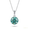 10.30 Carat Blue Moissanite Pendant in Gold Vermeil Great Gift for Any Occasion – white background main image
