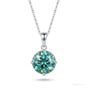 10.30 Carat Blue Moissanite Pendant in Gold Vermeil Great Gift for Any Occasion