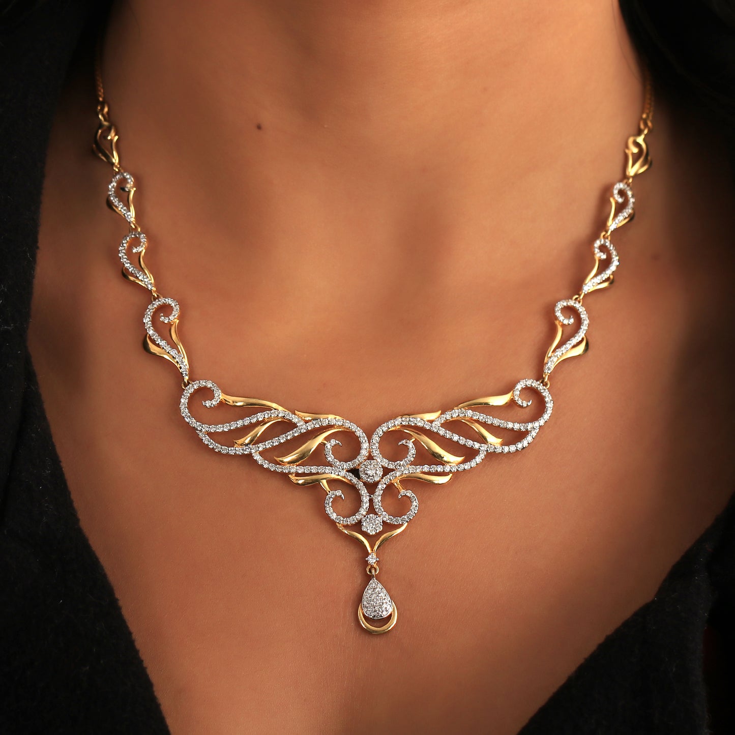 Timeless Diamond Necklace & Earrings Set