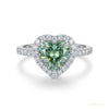 11.20 ct DEW Certified Heart Cut Blue Moissanite Engagement Ring 18K Gold Plated Vermei 18K Gold Plated – white background main image