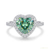 11.20 ct DEW Certified Heart Cut Blue Moissanite Solitaire Ring In 18K Gold Plated Verm 18K Gold Plated – white background main image