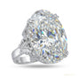 11.30 ct DEW Certified Pear Cut White Moissanite Solitaire Ring In 18K Gold Plated Verm 18K Gold Plated