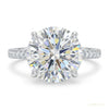 11.50 ct DEW Certified White Moissanite Solitaire Ring – Luxury Jewellery for Fall 18K Go 18K Gold Plated – white background main image