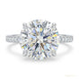 11.50 ct DEW Certified White Moissanite Solitaire Ring – Luxury Jewellery for Fall 18K Go 18K Gold Plated