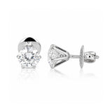 14K/18K Lab-Grown Diamond Solitaire Pear Stud Earrings