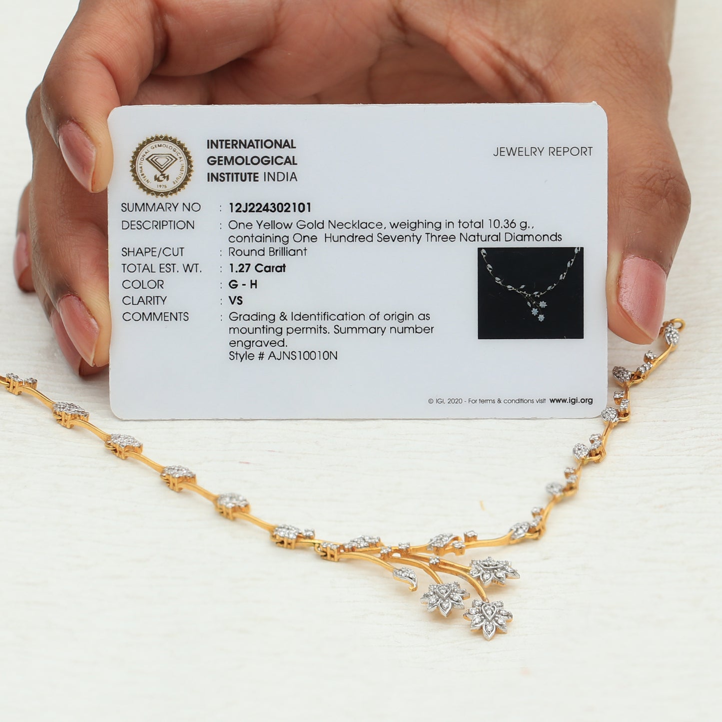 Golden Aurora Diamond Necklace Set