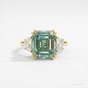 12.20 ct DEW Ascher Cut Certified Blue Moissanite Ring For Someone Special Gift 18K Gol 18K Gold Plated