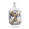14.50 ct DEW F VS1 Moissanite Pendant in Gold Vermeil – Special Anniversary Jewellery – white background main image