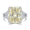 15.65 ct DEW Off White Moissanite Solitaire Ring Wedding Gift for Wife 18K Gold Plated 18K Gold Plated – white background main image