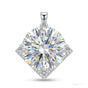 15 ct DEW White Moissanite Pendant in Gold Vermeil Certified Luxury Holiday Jewellery